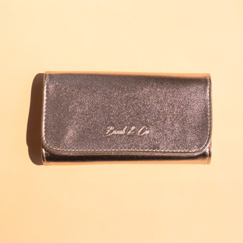 rose makeup brush bag