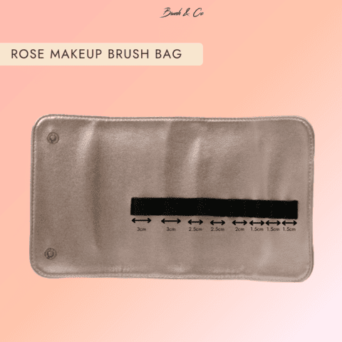rose makeup brush bag