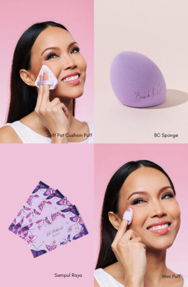 [do not purchase] gwp for brush sets | soft pat cushion puff set, eyelash curler, sampul raya